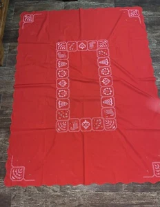 Rote Weihnachten Weihnachtsschmuck Kreuzstich Tischdecke 56”x 75” Fertig - Bild 1 von 16