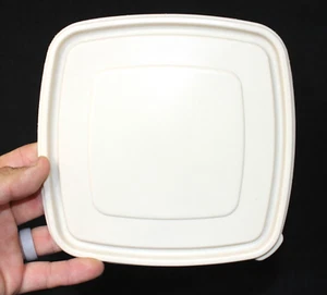 Vintage Rubbermaid Servin Saver #2 coperchio quadrato 0011 coperchio di ricambio 7" mandorla - Foto 1 di 8