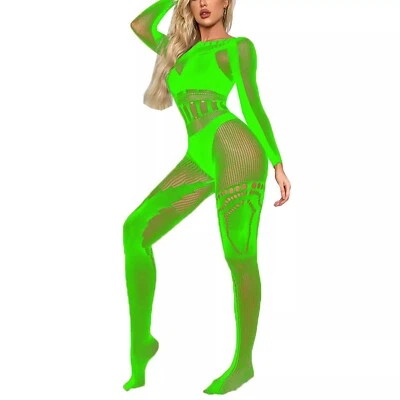Womens Lingerie Fishnet Bodystocking Dress Underwear Babydoll Sleepwear Bodysuit - Image 1 of 4