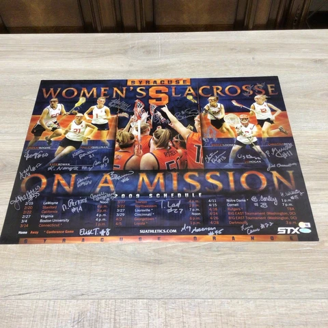 Syracuse Orange Autographed 2009 Womens NCAA Lacrosse Poster Multiple Signatures Cover