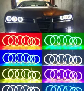 RGB LED 6 Halo Ring for Alfa Romeo Brera Spider 159 05-10 headlight angel eye - Bild 1 von 20