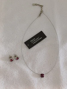 Kette und Ohrstecker, "Made with CRYSTALLIZED Swarovski Elements" - Bild 1 von 2
