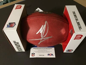 Mike Sainristil - Commanders - Autographed Signed NFL " Duke " Football - PSA - Picture 1 of 6