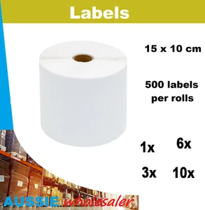 100x150mm DIRECT THERMAL Label 500 Labels Per Roll Fastway AUSPOST Shipping 4x6 - Picture 1 of 5