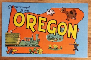 Postal de cómic de Oregón década de 1950 EC Kropp sin usar - Imagen 1 de 1