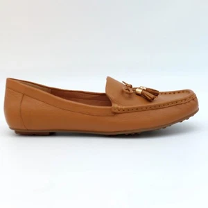 Isaac Mizrahi Shoes Womens Sz 9.5 M Brown Leather Tasseled Moccasins Loafers - Picture 1 of 10