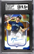 MATT BRASH AUTO 2023 Topps X J-Rod #58-A Rainbow Foil /99 Graded MINT + Mariners