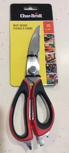 Char-Broil Comfort Grip Meat Shears Bottle Opener Nut Cracker Gripper 5 In 1 - Picture 1 of 5