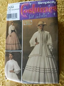 Simplicity 4900 10 12 14 16 18 Dress Jacket Costume 1800's Belle UNCUT Tara  - Picture 1 of 3