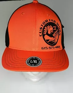 Custom Fab Work Mesh Hat Cap Size L XL Orange Black OC Sports NWT - Picture 1 of 9