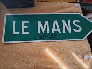 Henri Pescarolo handsigniertes Le Mans Schild mehrfach Le Mans 24 Sieger, F1, französisch - Bild 1 von 3