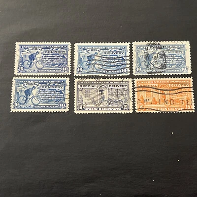 US Stamps Scott #E8-E13 Special Delivery Used Ng - Image 1 of 2