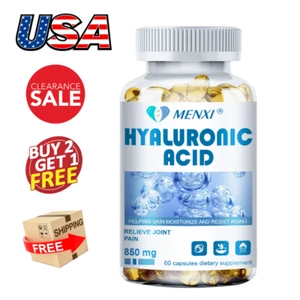 Hyaluronic Acid 120mg - High Strength Anti Aging, Joint, Skin Care 60 Capsules - Picture 1 of 10