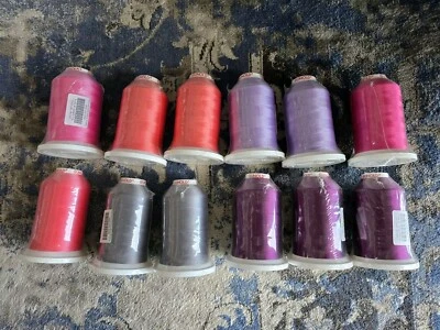 New! 12 Gunold Poly And Sulky Embroidery Thread-40wt-5500 Yards Each($128) - Image 1 of 2