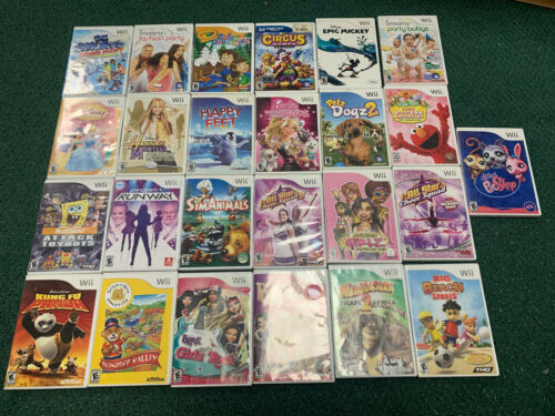 25 Nintendo Wii Games Lot - Girls/Kids Wholesale Lot