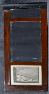 Muebles, espejo, Biedermeier, grabado en acero inferior con vista Universidad de Munich, 1843 - Imagen 1 de 5