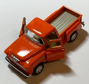 Kinsmart Orange Miniature 1955 Chevy Step Side Pick-up Truck Scale 1:54 - Picture 1 of 6