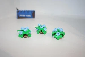 Lego (c) 3x kleiner Busch - Blüten blau  Blumen -  MOC - Pflanze - Bausatz - Bild 1 von 1