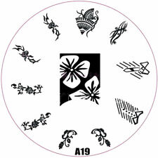 ++SONDERPOSTEN++ Stamping-Schablone A-Serie: A19 Blüten Kravatte