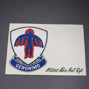 #199 501ST Patch Fanteria Aviotrasportata "GERONIMO" 3,5" - Foto 1 di 3