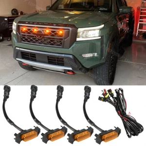 Raptor Style LED Grille Light Amber Accent Light For Nissan Frontier 2005-2022 - Foto 1 di 14