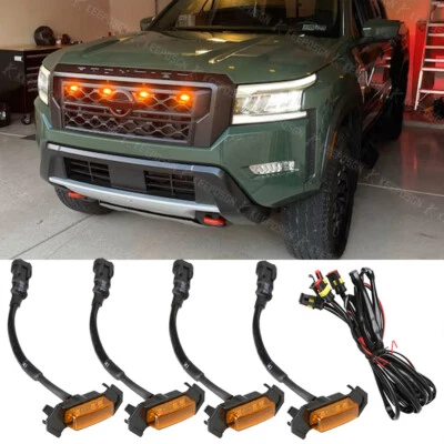 Raptor Style LED Grille Light Amber Accent Light For Nissan Frontier 2005-2022 - Image 1 of 4