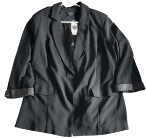 Torrid schwarzer Einknopf Blazer Jacke Damen Gr. 2 (18-20) NEU - Bild 1 von 3