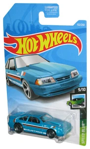 Hot Wheels Speed Blur 9/10 (2017) Blue '92 Ford Mustang Car Toy 152/250 - Picture 1 of 1