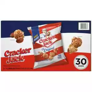 Cracker Jack, Original Caramel Coated Popcorn and Peanuts, 1.25 oz, 30 count - Picture 1 of 2