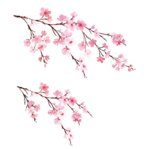 Wandsticker Kirschblütenzweig Aquarell Wandtattoo Wohnzimmer Blüten Wand Deko - Bild 1 von 4
