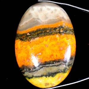 BUMBLE BEE JASPER 58.85 Cts 100% Natural Oval Cabochon 28x40x6 mm Loose Gemstone