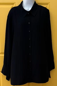 Bluse.com Blusa donna manica lunga carriera con bottoni taglia 2X - Foto 1 di 4