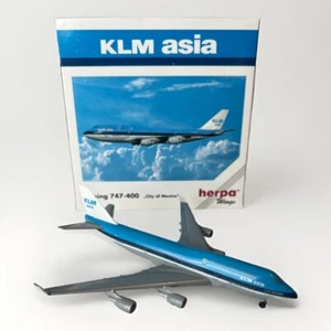 Herpa 1:500 Scale Diecast KLM ASIA Boeing 747-400 Aircraft City Of Mexico 511216 - Picture 1 of 4