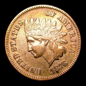 1876 Indian Cent Penny ---- Stunning Details Coin ---- #207K - Picture 1 of 3