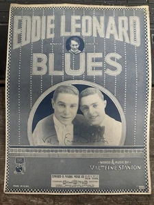 H 1922 Ragtime sheet music EDDIE LEONARD BLUES by Val & Ernie Stanton - Picture 1 of 2
