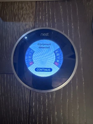 Google NEST 1st Generation Learning Programmable Thermostat Silver Good Working - Image 1 of 4