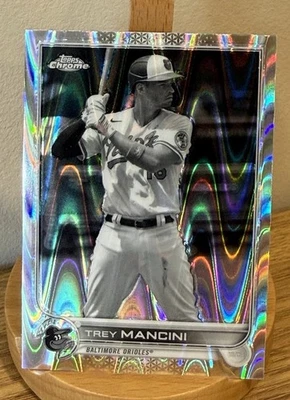 2022 Topps Chrome Sonic - Trey Mancini #72 Black & White RayWave Refractor - Image 1 of 2
