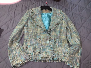 Chaqueta para mujer Sans Souci mediana, azul, rosa, lavanda, amarilla, única en su clase, - Imagen 1 de 5
