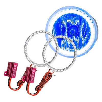 LED Fog Lights Halo Ring Lights Blue For 2008 Ford Explorer Sport Trac - Imagem 1 de 4