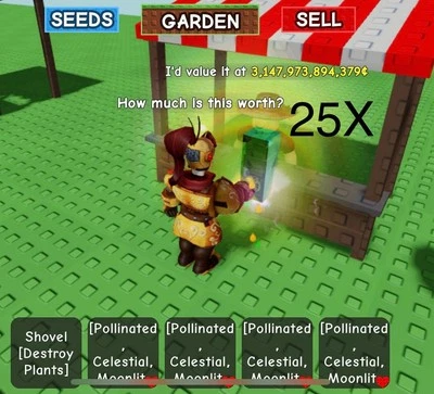 GROW A GARDEN 25x Fiore di Caramelle Mutato - Coltivare un Giardino Sheckles - Vale 77,5 trilioni di monete!!