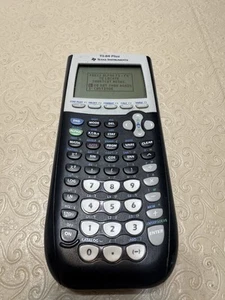 TEXAS Instruments TI- 84 PLUS Graphing Calculator Blk Silver Tested & Working - Picture 1 of 6