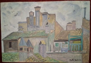 QUADRO OLIO 50x34cm - VIRETTE BARBIERI (1909-??) - PAESAGGIO - Foto 1 di 9