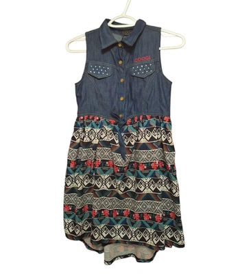 Vestido sin mangas Coogi Logo Niñas 12 Denim Multimedia Alta/Bajo Vaquera Occidental Foto 1 de 4