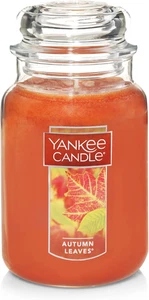 Yankee Candle Autumn Leaves Scented, Classic 22Oz Large Jar Single Wick Aromathe - Picture 1 of 12