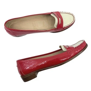 Kate Spade CODY Patent Leather Loafers Red WOMEN 10 CLASSIC PREPPY DRIVER LUXURY - Picture 1 of 14