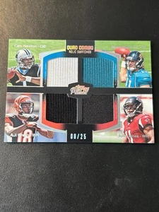 2011 Topps Prime Quad Relic /25 Newton AJ Green Julio Jones Rookie RC Patch Card - Picture 1 of 2