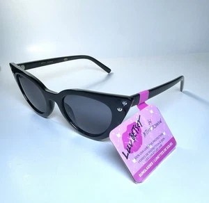 NEU Betsey Johnson Luv Betsey Cat Sonnenbrille schwarz Strass LUV 23 234 + Etui - Bild 1 von 6