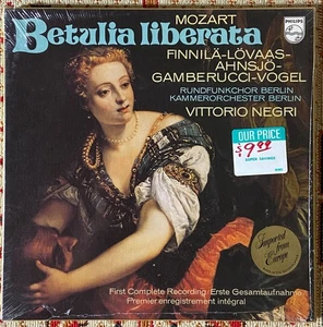 MOZART - BETULIA LIBERATA 3 LP BOX SET NEW SEALED NEGRI CUT-OUT - Imagen 1 de 4
