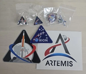 NASA Orion Artemis Pins Patch Sticker Lot Decal 7 pieces - Picture 1 of 8