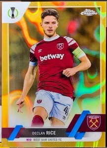 Declan Rice 2023 Topps Chrome UCL Gold Lava SP #41 West Ham - Bild 1 von 2